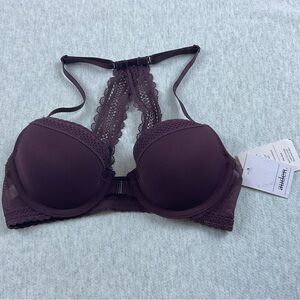 AUDEN THE ACE RACERBACK WOMEN’S UNDER WIRE BRA FRONT CLOSURE DEMI COVERAGE